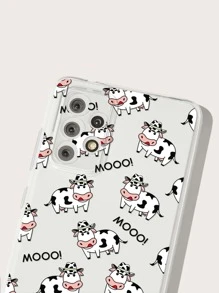 Ốp điện thoại trong suốt in hình con bò hoạt hình - Nhiều màu - Xem 5