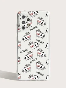 Ốp điện thoại trong suốt in hình con bò hoạt hình - Nhiều màu - Xem 6