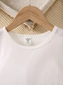 Toddler Girls Heart Print Tee Dress - White - View 4