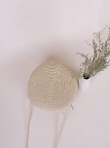 Yogodlns 迷你極簡風格草編包 - 米色 - 查看 5