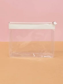 Bolsa de maquillaje transparente, organizador de maquillaje y estuche de maquillaje - Blanco - Ver 1