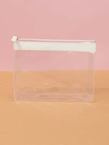 Bolsa de maquillaje transparente, organizador de maquillaje y estuche de maquillaje - Blanco - Ver 4