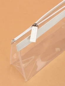 Bolsa de maquillaje transparente, organizador de maquillaje y estuche de maquillaje - Blanco - Ver 6