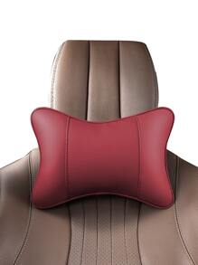 2pcs Car Seat Headrest Neck Pillow - Burgundy - View 1