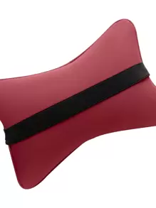 2pcs Car Seat Headrest Neck Pillow - Burgundy - View 4