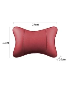 2pcs Car Seat Headrest Neck Pillow - Burgundy - View 5