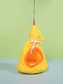 1pc Plain Hanging Hamster Bed - Yellow - View 2