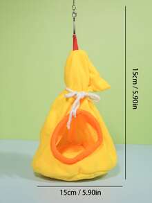 1pc Plain Hanging Hamster Bed - Yellow - View 4