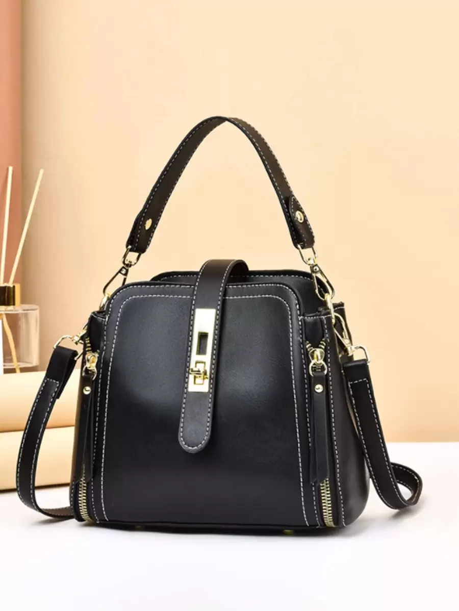 Túi đeo chéo Nữ - màu đen - Xem 1