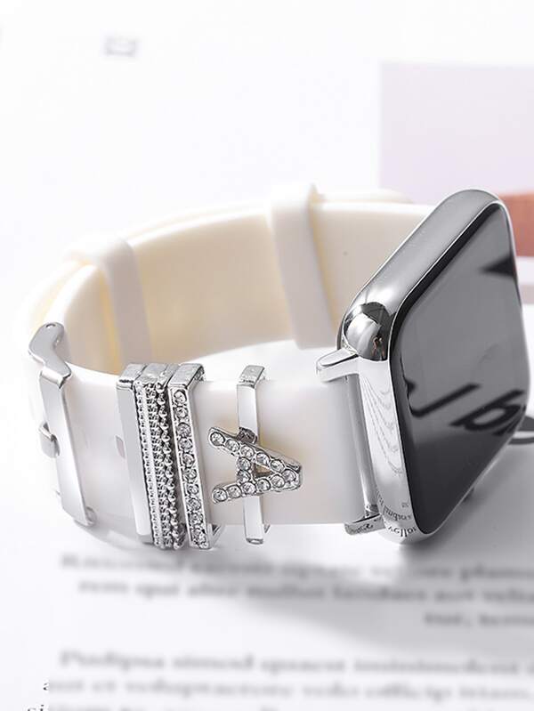 5pcs Letter Graphic Watchband Decoration