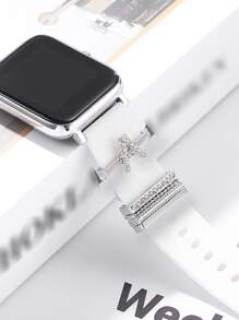 5 adet Harf Grafik Kordonlu Saat Dekorasyonu - Bạc - Xem 2