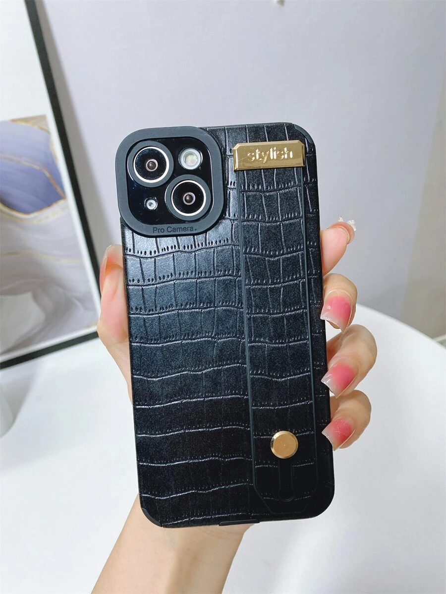高品质 PU 鳄鱼纹 TPU 软保护手机壳，适用于 iPhone，防摔、防汗、防指纹、防刮、不褪色