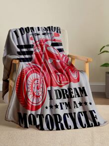 1 xe máy và chăn slogan - Nhiều màu - Xem 4