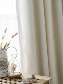 Plain Single Panel Blackout Curtain - Beige - View 7