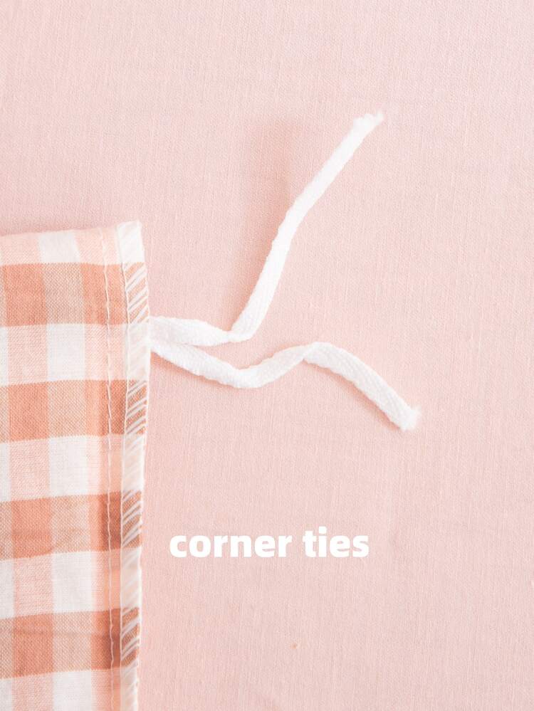 Plaid Pattern Duvet Cover Set Without Filler - Multicolor - View 4