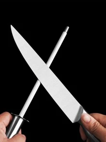 1pc Stainless Steel Knife Sharpener - Silver - View 3