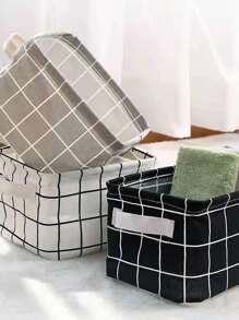 1pc Geometric Pattern Random Stationery Storage Basket - Multicolor - View 3