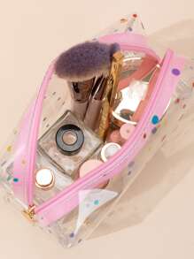 1pc Polka Dot Clear Makeup Bag Storage Makeup Organizer Makeup Case - Multicolor - View 6