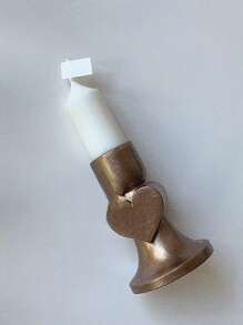 1pc Heart Detail Silicone Candle Mold - White - View 4