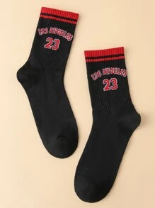 字母圖案中筒襪 - 彩色 - 查看 3