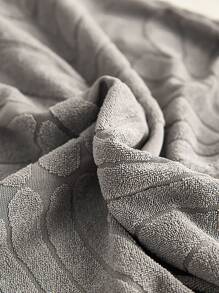 1pc Jacquard Ruffle Trim Stretchy Chair Slipcover, Grey Polyester Chair Dust Cover For Home - Grey - View 6