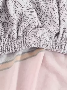 1/4 件几何数码印花椅套，简约现代四季家居餐椅椅套，可拆卸座椅保护套，适合各种场合 - 彩色 - 查看 7