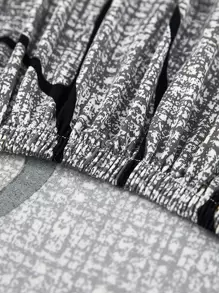 1pc Printed Elastic Sofa Cover And 1pc Non-filled Cushion Cover - Multicolor - View 7