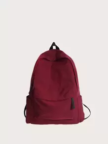 Minimalist Large Capacity Backpack School Bag For Graduate, Teen Girls, Freshman, Sophomore, Junior & Senior In College, University & High School, Perfect For Outdoors ,Travel & Back To School - Red - View 1