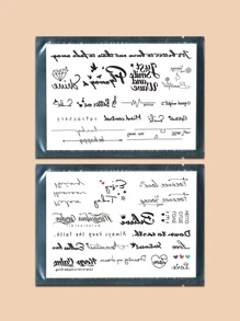 30+ Designs Realistic Flower Temporary Tattoo For Women Inspirational Words Design Tattoos Small Wild Flower Fake Tatttoo Party Fovors For Adults - Multicolor - View 3