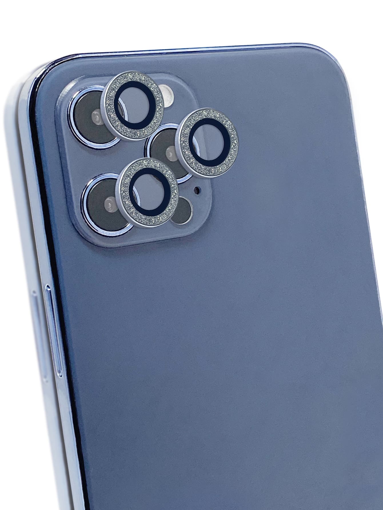 3入組金屬亮絲手機相機鏡頭保護 - 銀色 - 查看 1