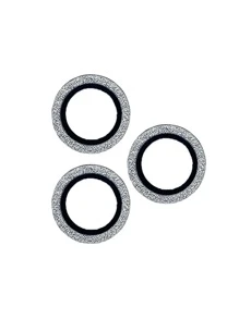 3入組金屬亮絲手機相機鏡頭保護 - 銀色 - 查看 2