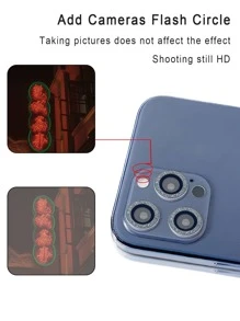 3入組金屬亮絲手機相機鏡頭保護 - 銀色 - 查看 4