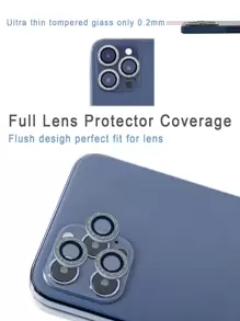 3入組金屬亮絲手機相機鏡頭保護 - 銀色 - 查看 5