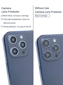 3入組金屬亮絲手機相機鏡頭保護 - 銀色 - 查看 8