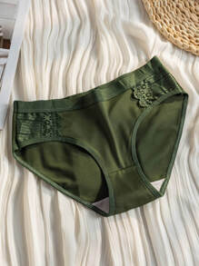 Quần lót Nữ Tương phản ren màu trơn - Nhiều màu - Xem 4