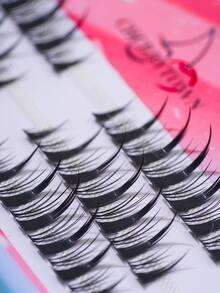 CHERRYTOWN 1box Mermaid Tail Individual False Eyelashes - Black - View 5