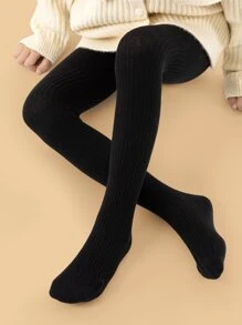 Niñas Medias unicolor - Negro - Ver 4