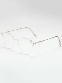 男士幾何框架眼鏡透明鏡片 - 無色 - 查看 1