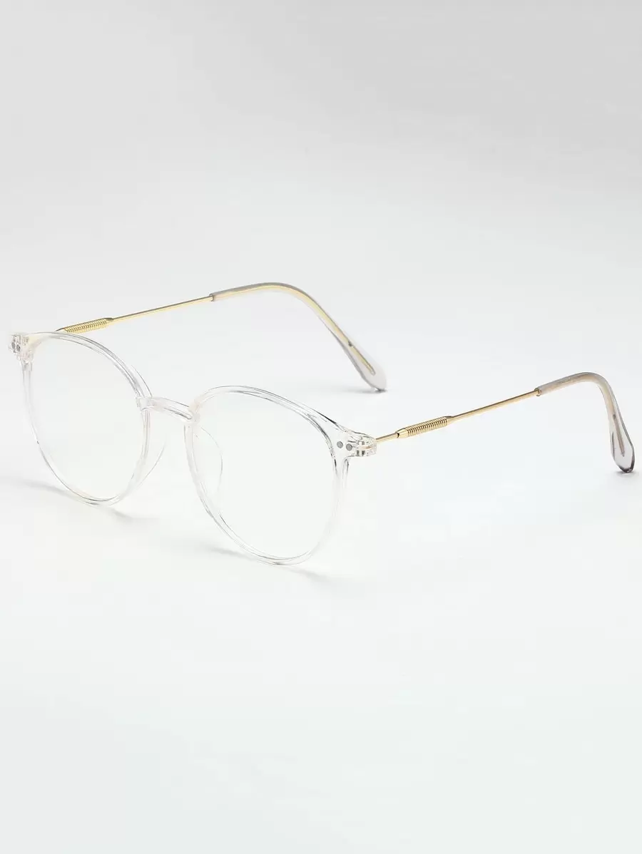 男士幾何框架眼鏡透明鏡片 - 無色 - 查看 1