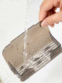 1pc Wall Mounted Soap Dish - Black - View 4