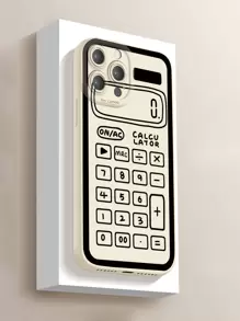 Calculator Pattern Phone Case,International Version, Not The Domestic Version - Beige - View 2