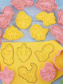 8pcs Cartoon Animal Design Cookie Stamp - Pink - View 5