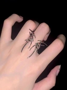 ROMWE Goth 蝴蝶裝飾開口戒指 - 彩色 - 查看 1