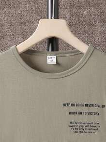 Boys Slogan Graphic Tee & Joggers - Multicolor - View 5