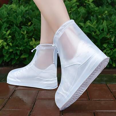 1pc Anti-Slip Thickened Wear-Resistant Waterproof Rain Shoes (Random Shoe Sole Color) For School, Office, Household, Travel, Back To School Supplies Insulation, Galentines, Puppy, Carnival, Spring Summer Picks, Brides Maid Gifts, Room, Bed Beach, Travel, Vacation, Cute Stuff, Mother's Day Gift, Summer, Beach, Squishy, Graduation, Shoe Rack, Storage Saver, Outdoor, Garden, Portable, Commencement, Valedictorian, Rain Boots/Rubber Boots/Waterproof Boots/Boot Covers/Shoe Covers Waterproof/Rain Shoe Covers/Wellies/Outdoor/Garden