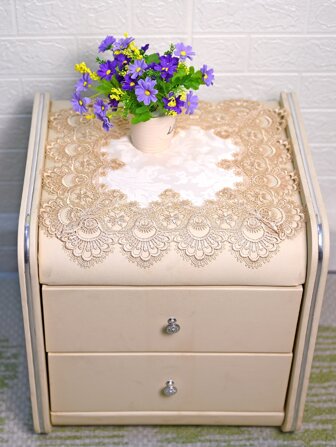 Floral Embroidered Night Stand Tablecloth