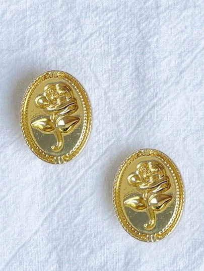 1入組隨機玫瑰樣式蠟印章,現代銅合金蠟印章手帳