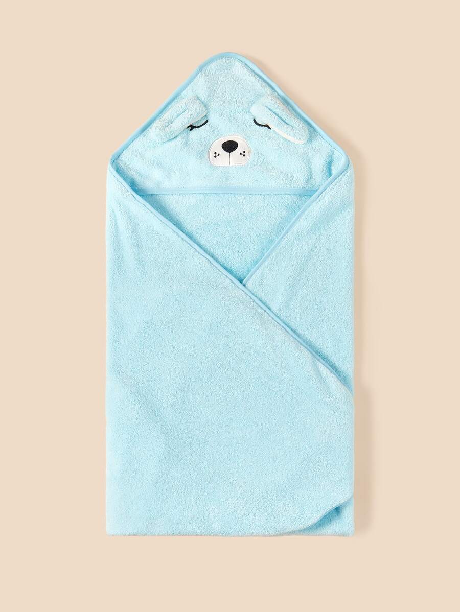 1pc Animal Cartoon Baby Swaddle Blanket - Blue - View 1