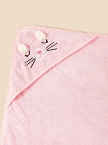 Bebé 1 pieza Manta para envolver con patrón de conejo felpa - Rosa - Ver 3