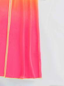 SHEIN Swim Summer Beach Ombre Mesh Tie Front Kimono - Multicolor - View 6